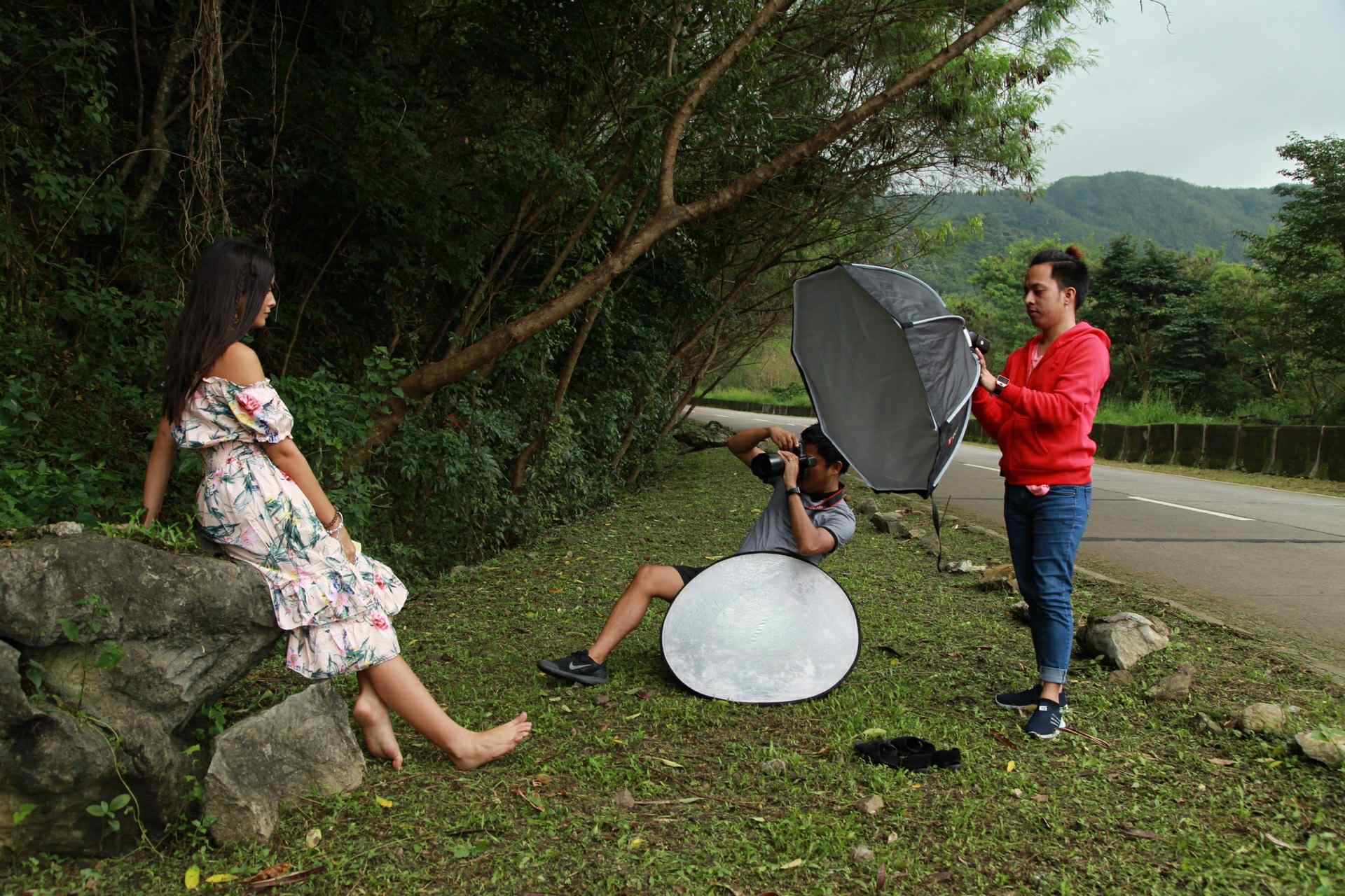 Client enjoying a photography session